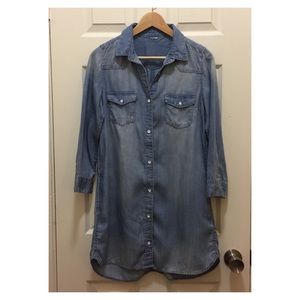 CHAMBRAY TUNIC DRESS